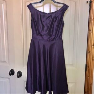 Purple Tea Length Dress